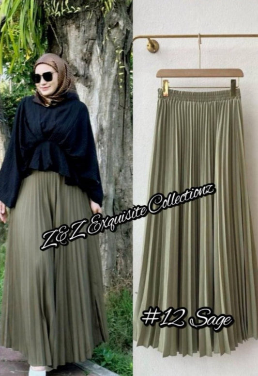 Versatile LovelizFashion: The Sage Pleated Skirt model 12 (#102.KNG) – A Must-Have for Every Modern Muslimah Women