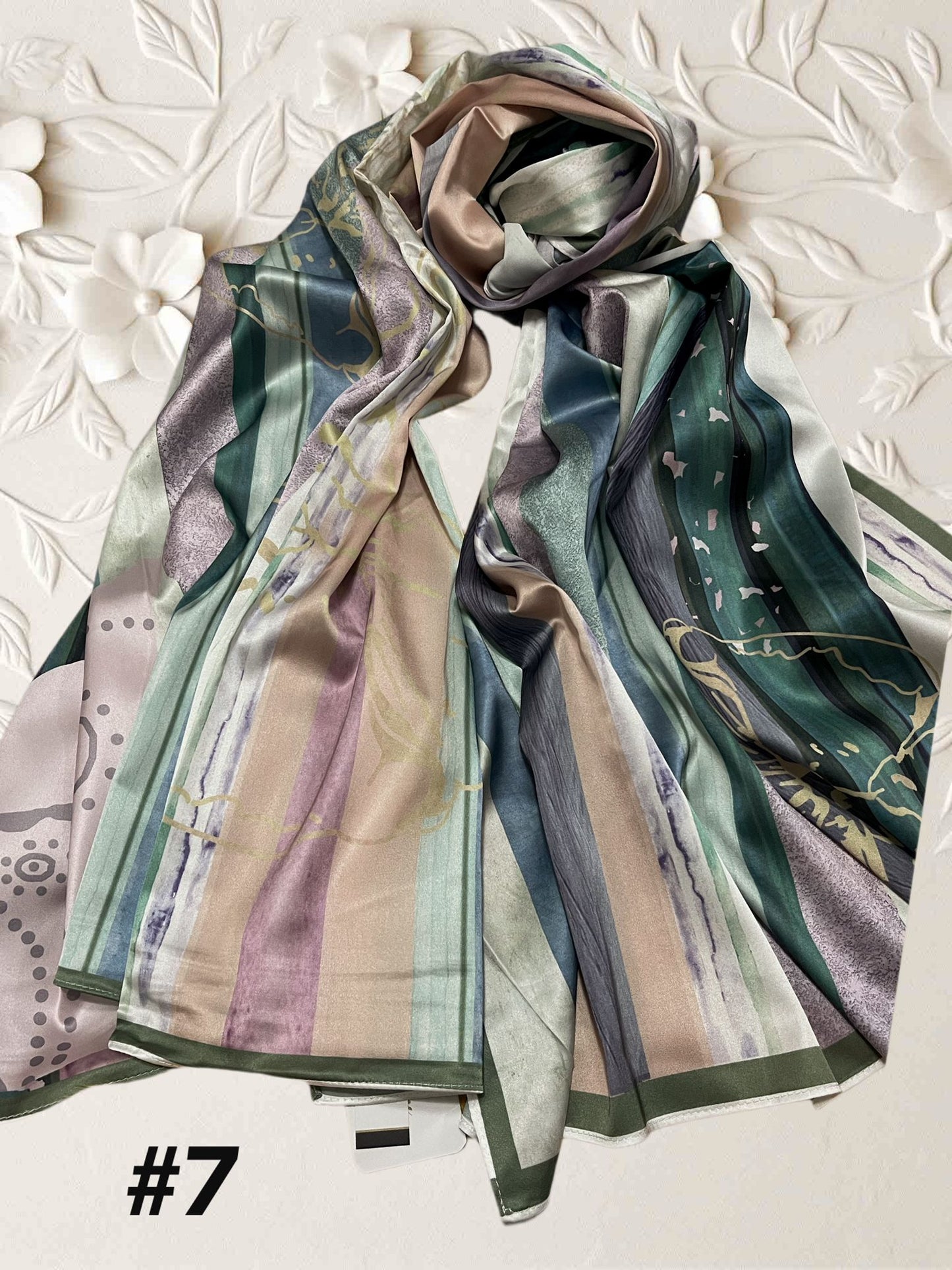 Exclusive Shawl Satin Printed model 7