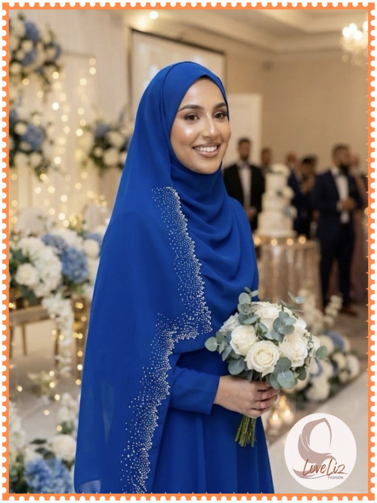 Instant Hijab Awning with Diamente (ISHL_0826/029)