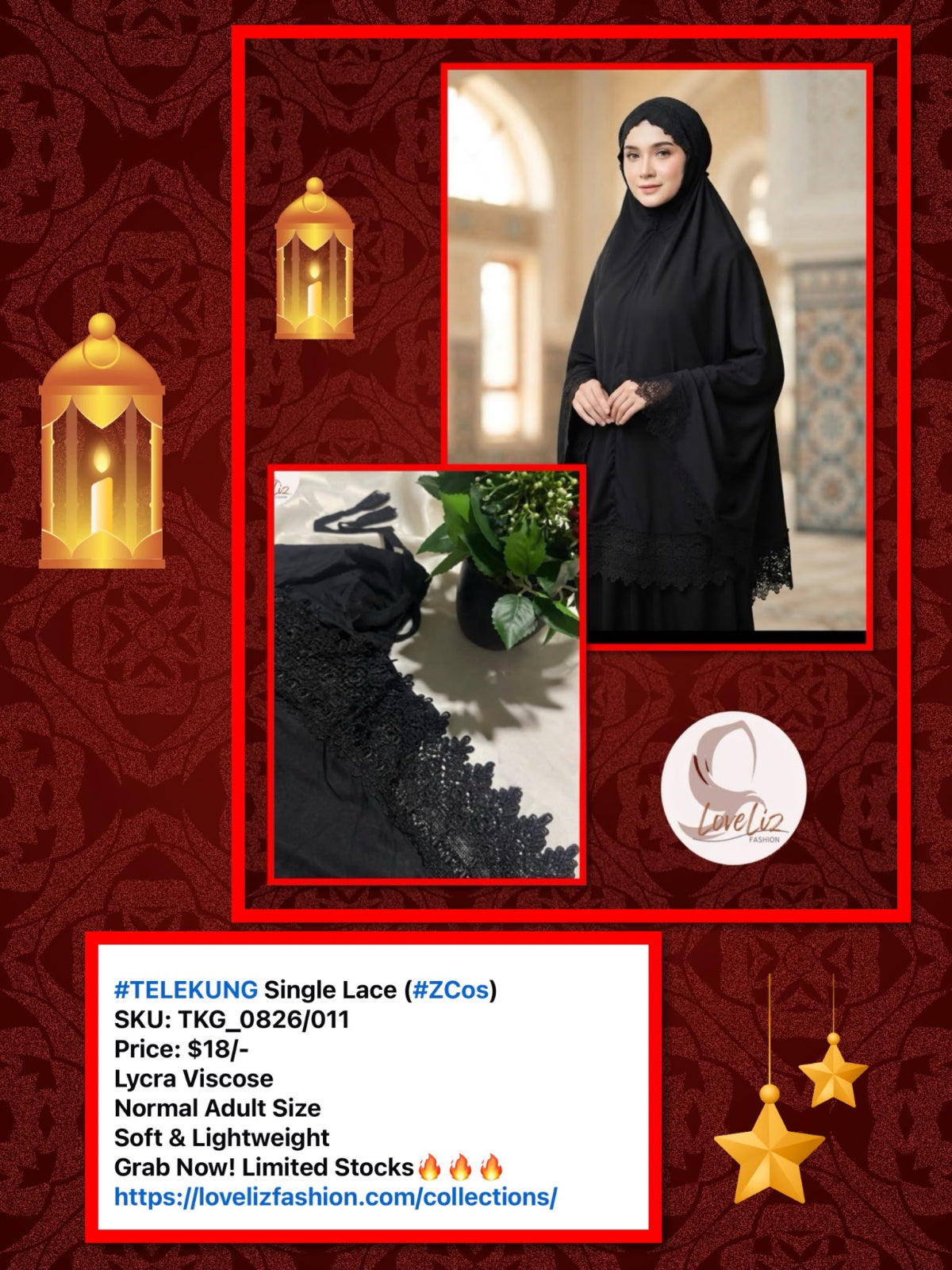 Telekung Single Lace (TKG_0826/011) (#ZC)