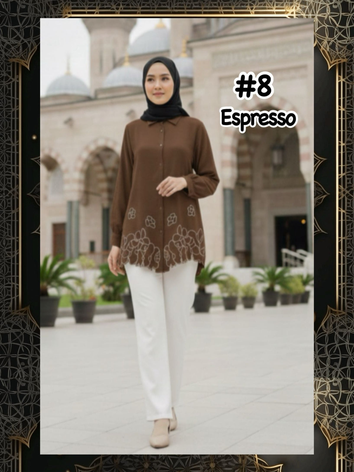 Top Blouse with Lower Embroidery (BLSE- 1026) (#P612KNG)