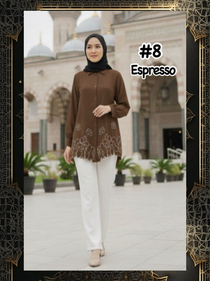 Top Blouse with Lower Embroidery (BLSE- 1026) (#P612KNG)
