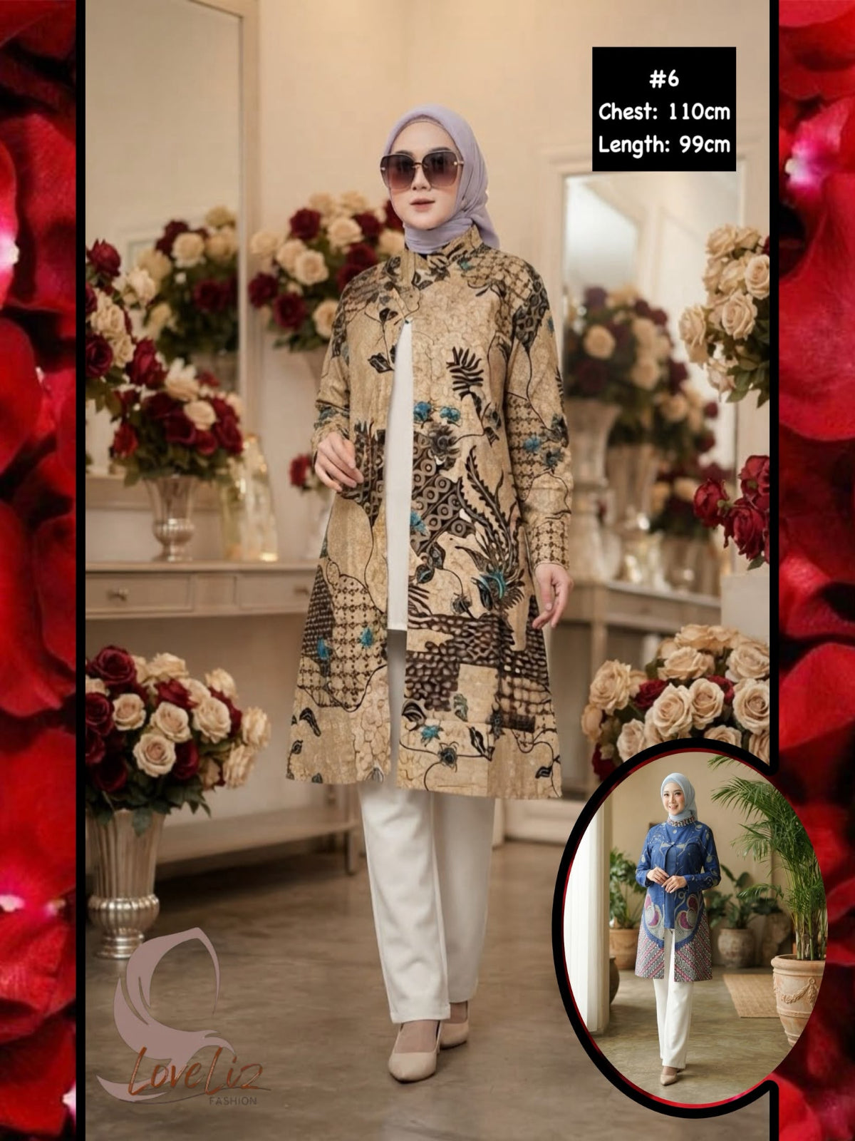 Batik Long Cardigan Styled Tunic (BADR_1026/006) (#ANIS)