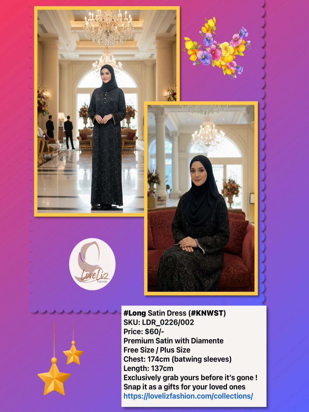Long Satin Dress (LDR_0226/002) (#KNWST)