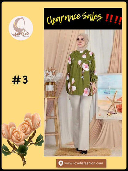 Top Modern Printed Blouse (BLSE-1005) (Top Only)