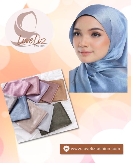Shawl Crinkle Satin - Elegant Muslimah Hijab Accessory (SHWL- 1051)