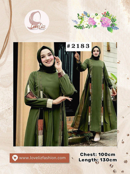 Exclusive Colored Turkish Abaya with Swarovski Embroidery (ABYA_0226/185-205) (SN 1021- 2183)