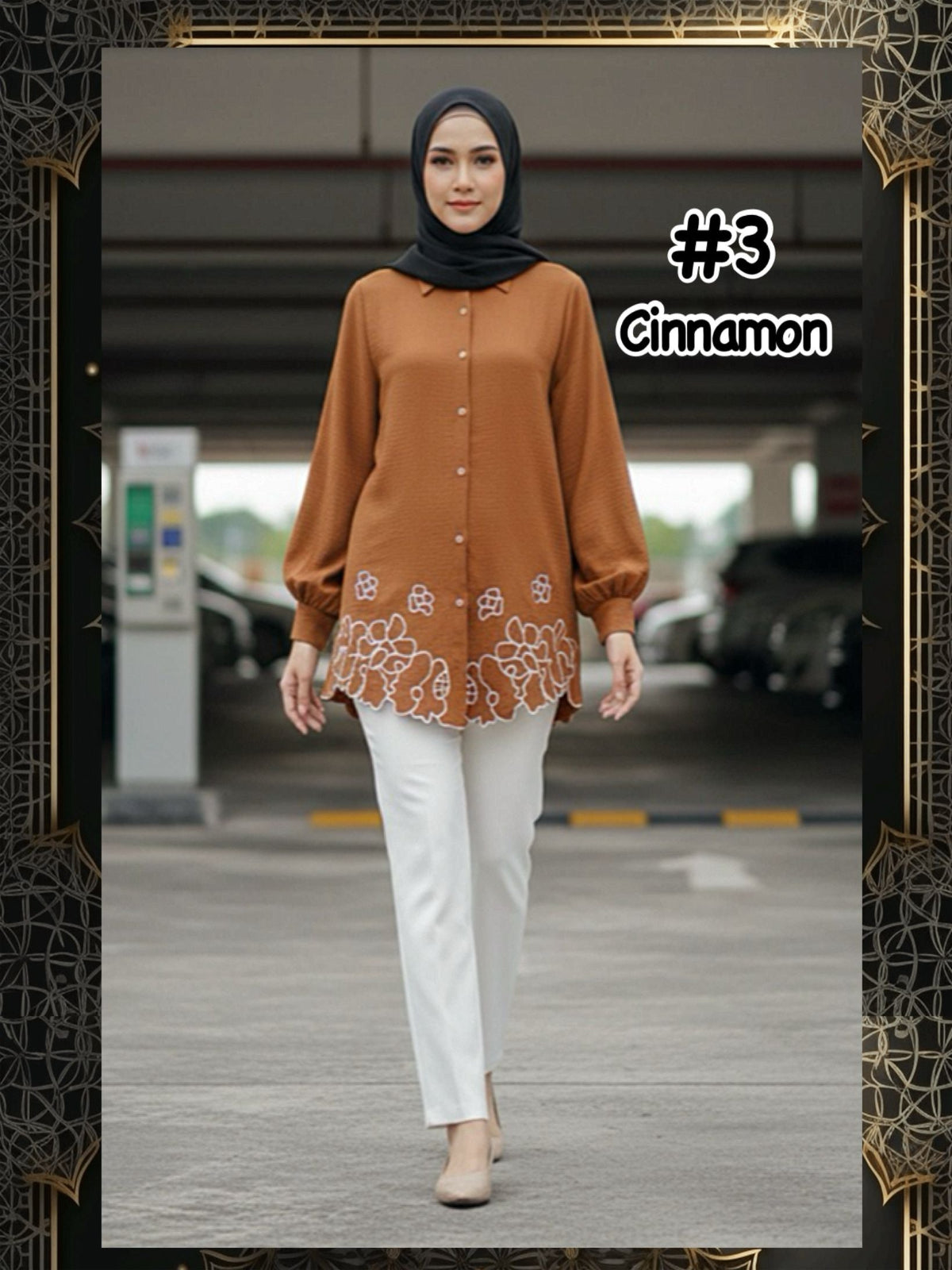 Top Blouse with Lower Embroidery (BLSE- 1026) (#P612KNG)