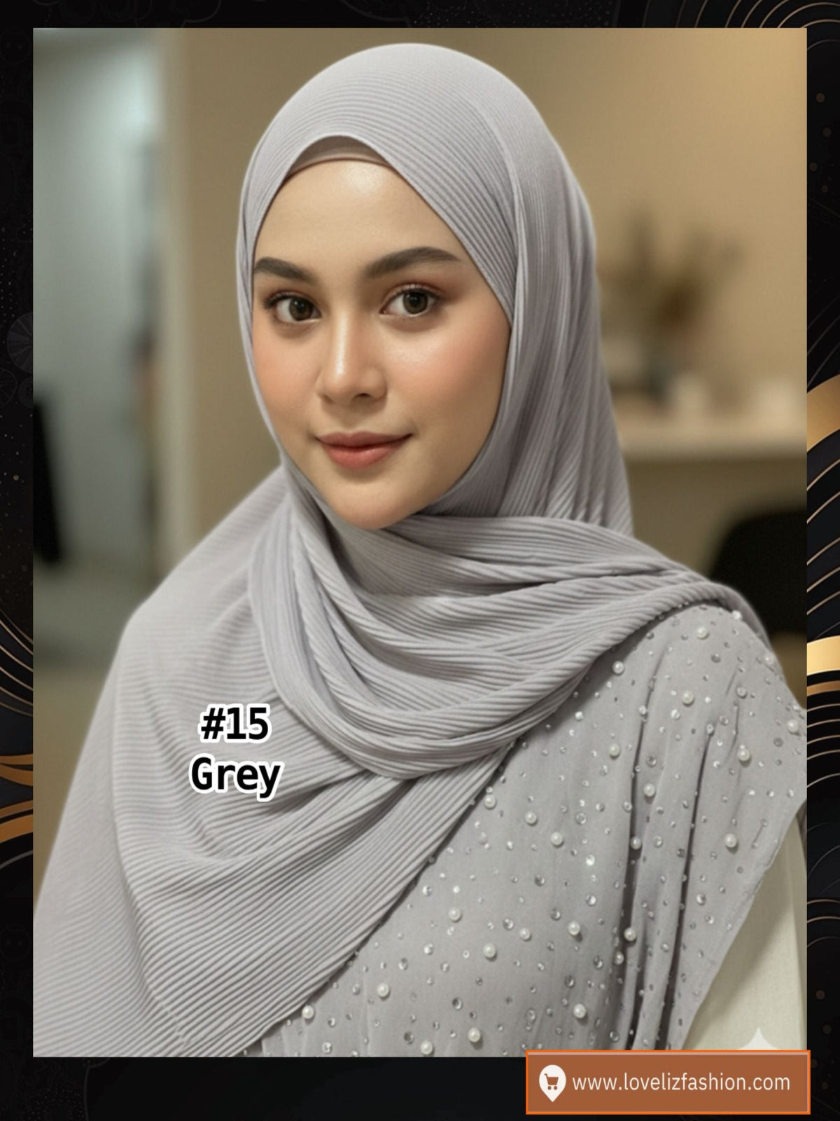 Shawl Chiffon Pleated Crush (SHL_0326/044)