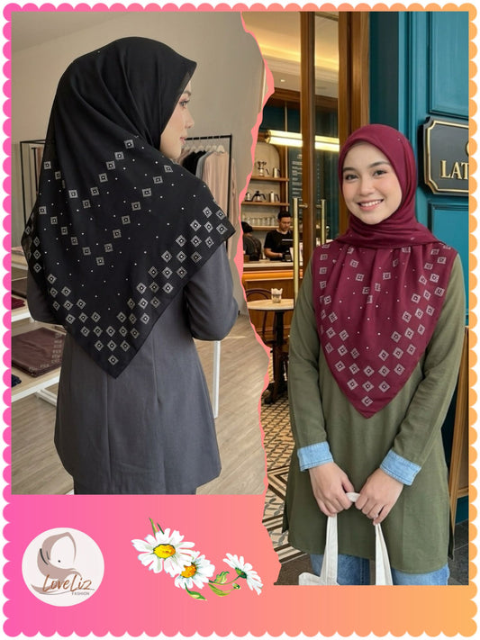 Bawal Cotton Batu Permata Hati Diamante (BWL_0426/004) (#MKNW)