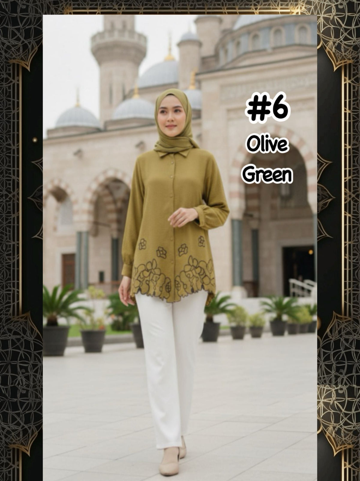 Top Blouse with Lower Embroidery (BLSE- 1026) (#P612KNG)