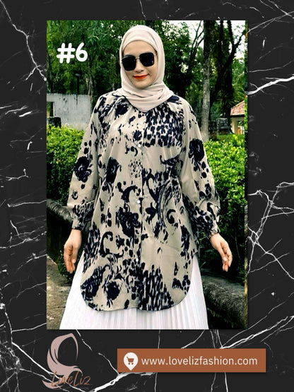 Top Printed Blouse (BLS_0626/025) (#J50KNG)