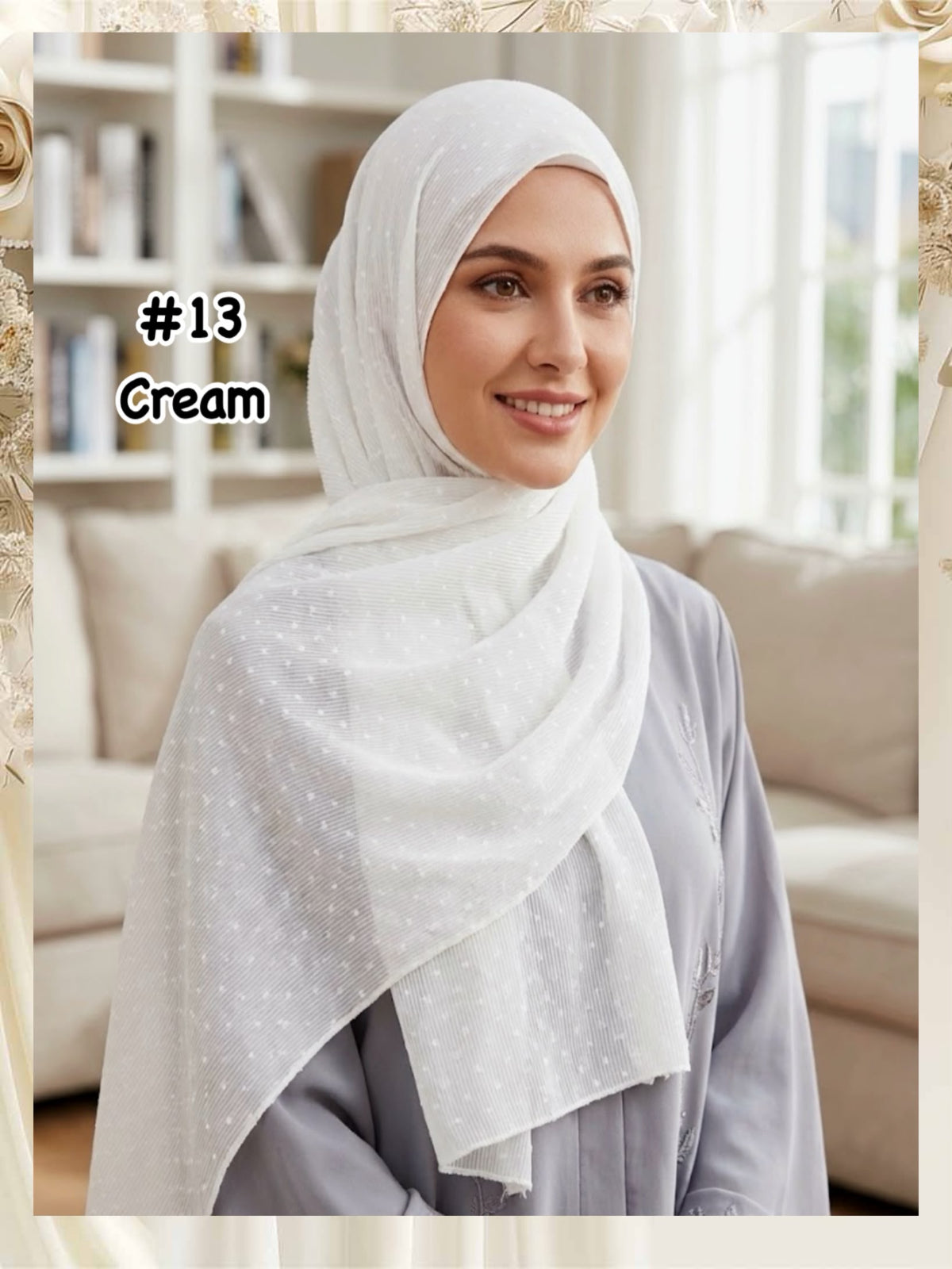 Shawl Crush Pleated Fiona (SHL_1026/038) (🔥 5 pcs for $35.00🔥)