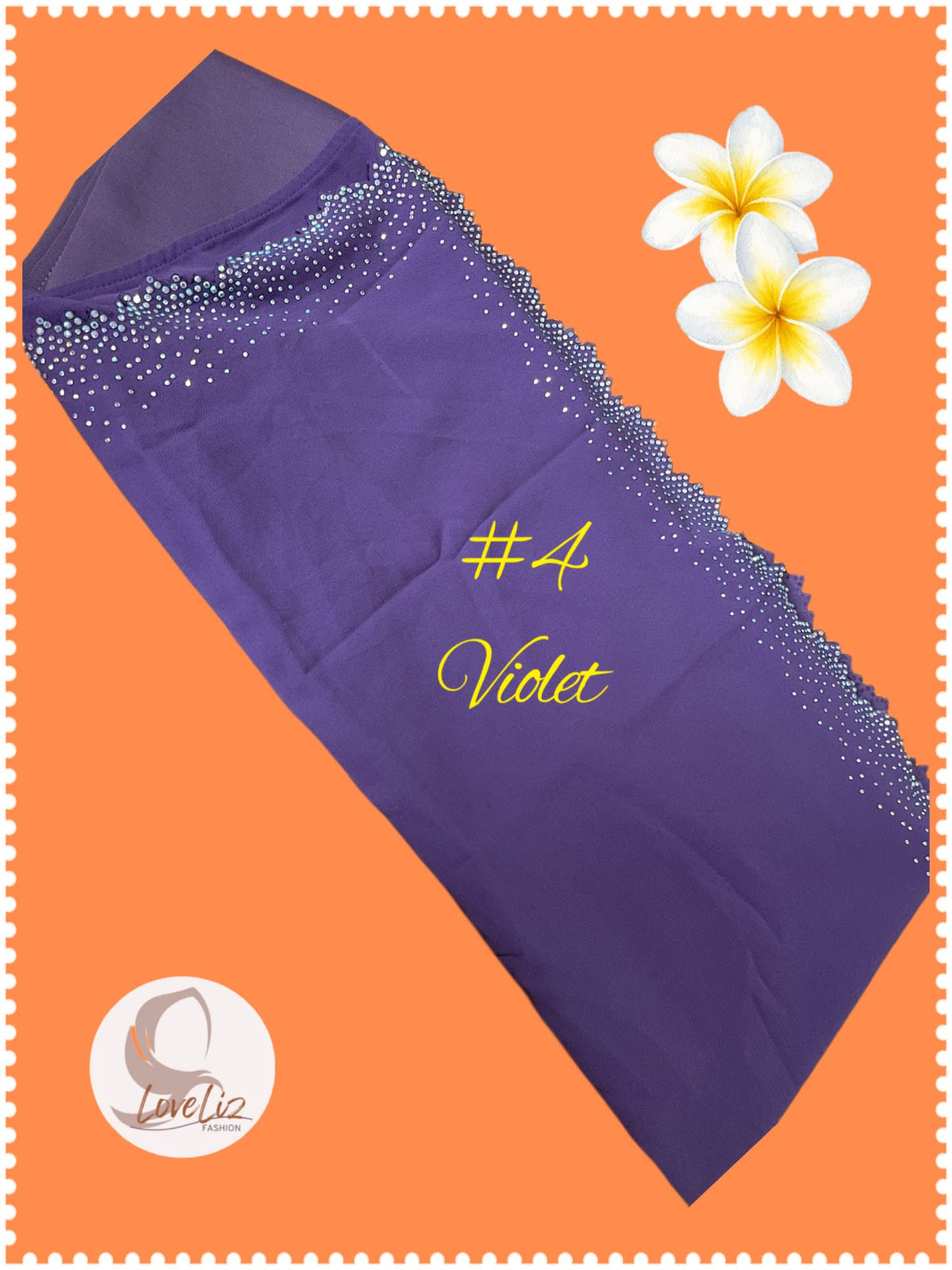 Instant Hijab Awning with Diamente (ISHL_0826/029)