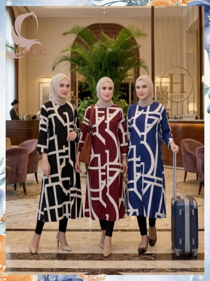 Modern Round Neck Dress (BLS_0526/010) (#235KA)