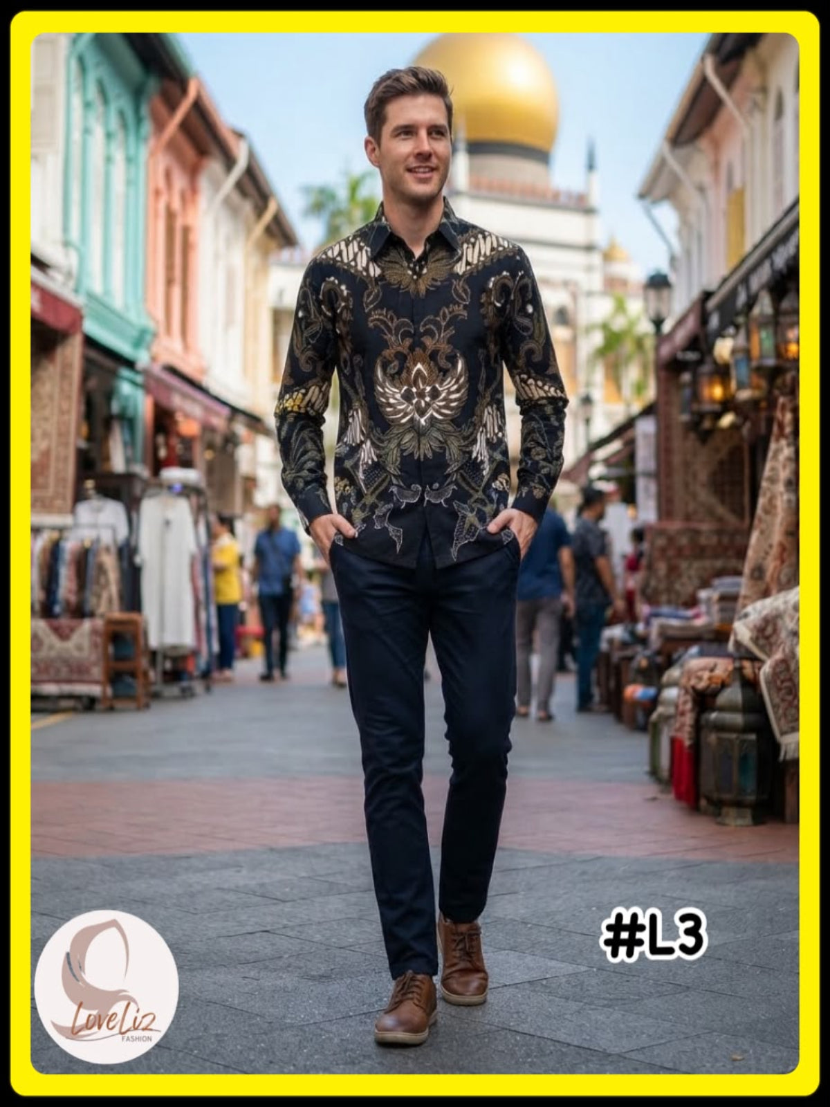 Batik Solo Long Sleeves Shirt - (BALS_0926/002) (#PE)