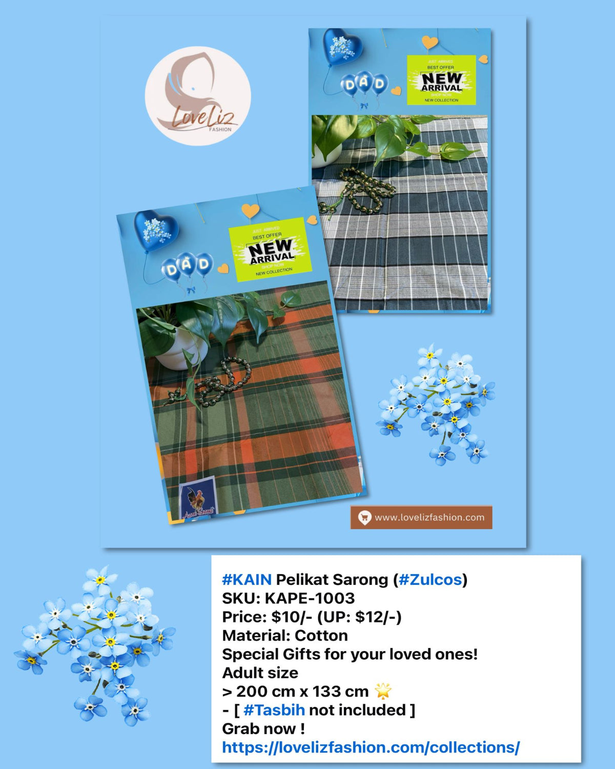 Kain Pelikat Sarong (KAPE- 1003) (#ZC) - Timeless Elegance and Comfort for Every Occasion