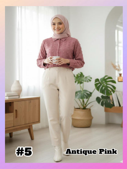 Top Plain Blouse (BLSE-1018) (P56KNG)