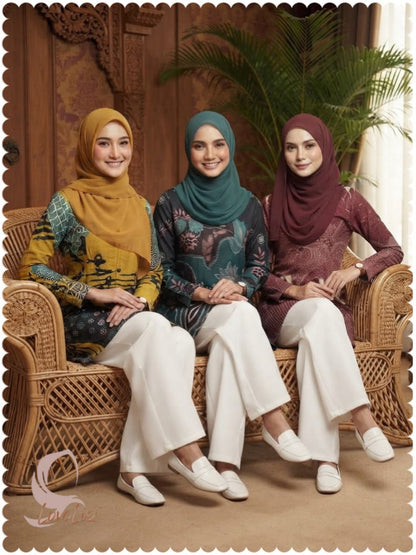 Batik Front Button Tunic (BADR_1026/007) (#ANIS)