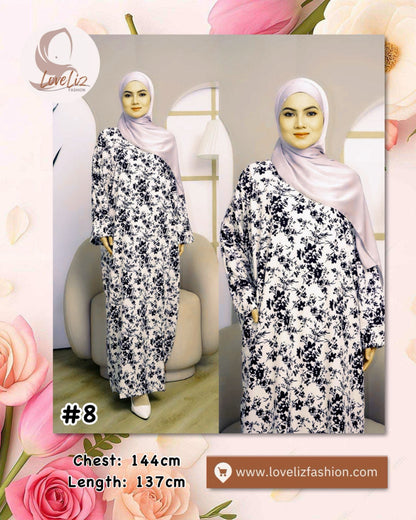 Long Printed Dress (LODR- 1007/3(C)) (#FFKNG)