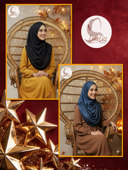 Shawl Satin Muna Diamonds (SHL_0326/065) (#ZSKN7) (🔥 2 pcs for $24/-🔥)