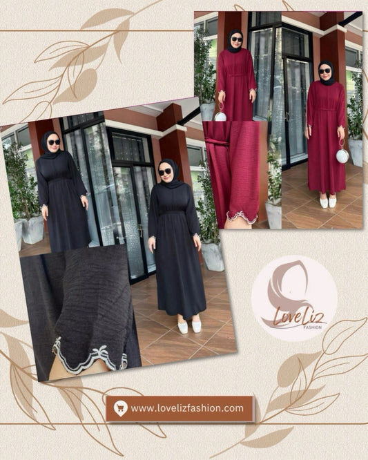 Long Dress Hand Embroidery (LODR- 1009) (#P232KNG) - Essentials in Woman's Wardrobe