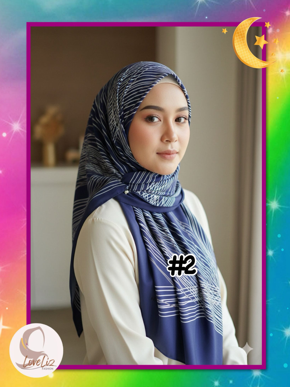 Abstract Geometric Heavy Chiffon Shawl (SHL_0226/003)