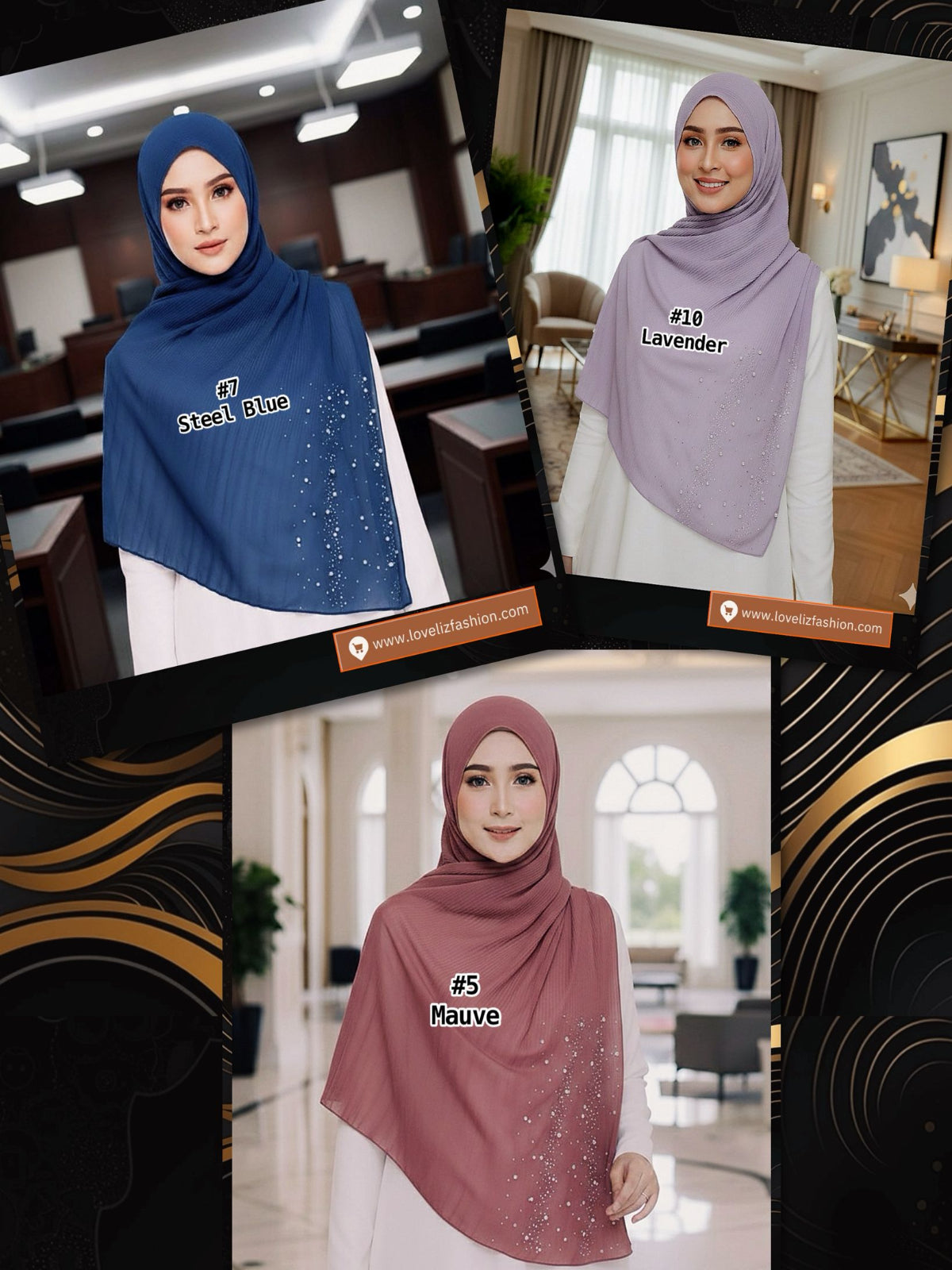 Shawl Chiffon Pleated Crush (SHL_0326/044)