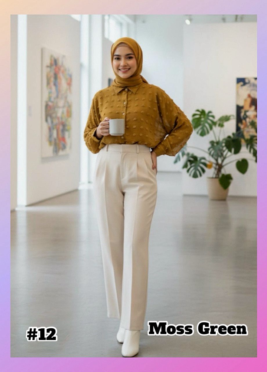 Top Plain Blouse (BLSE-1018) (P56KNG)