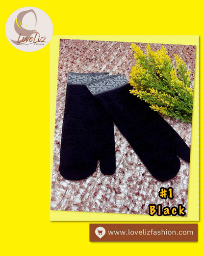 Assorted Floral Nylon Ankle Split Toe Socks (LGSK- 1004) (#LS- 2010)