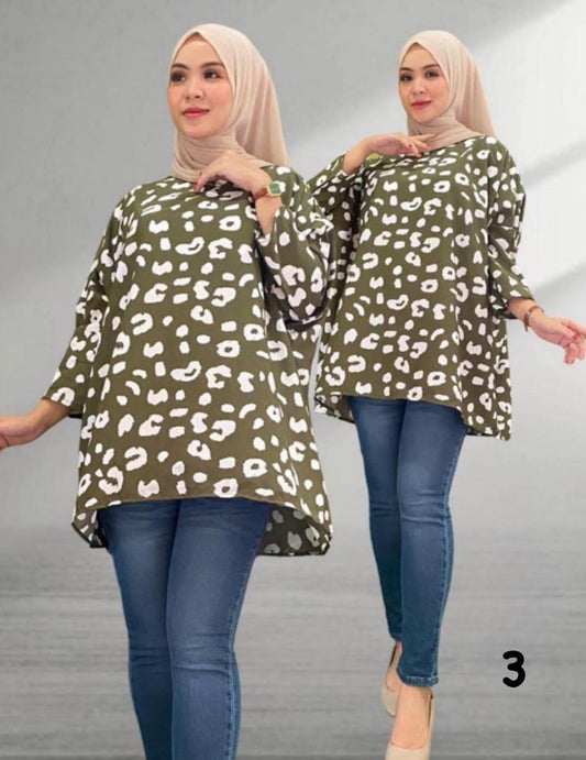 Modern Leopard Printed Blouse Model 3