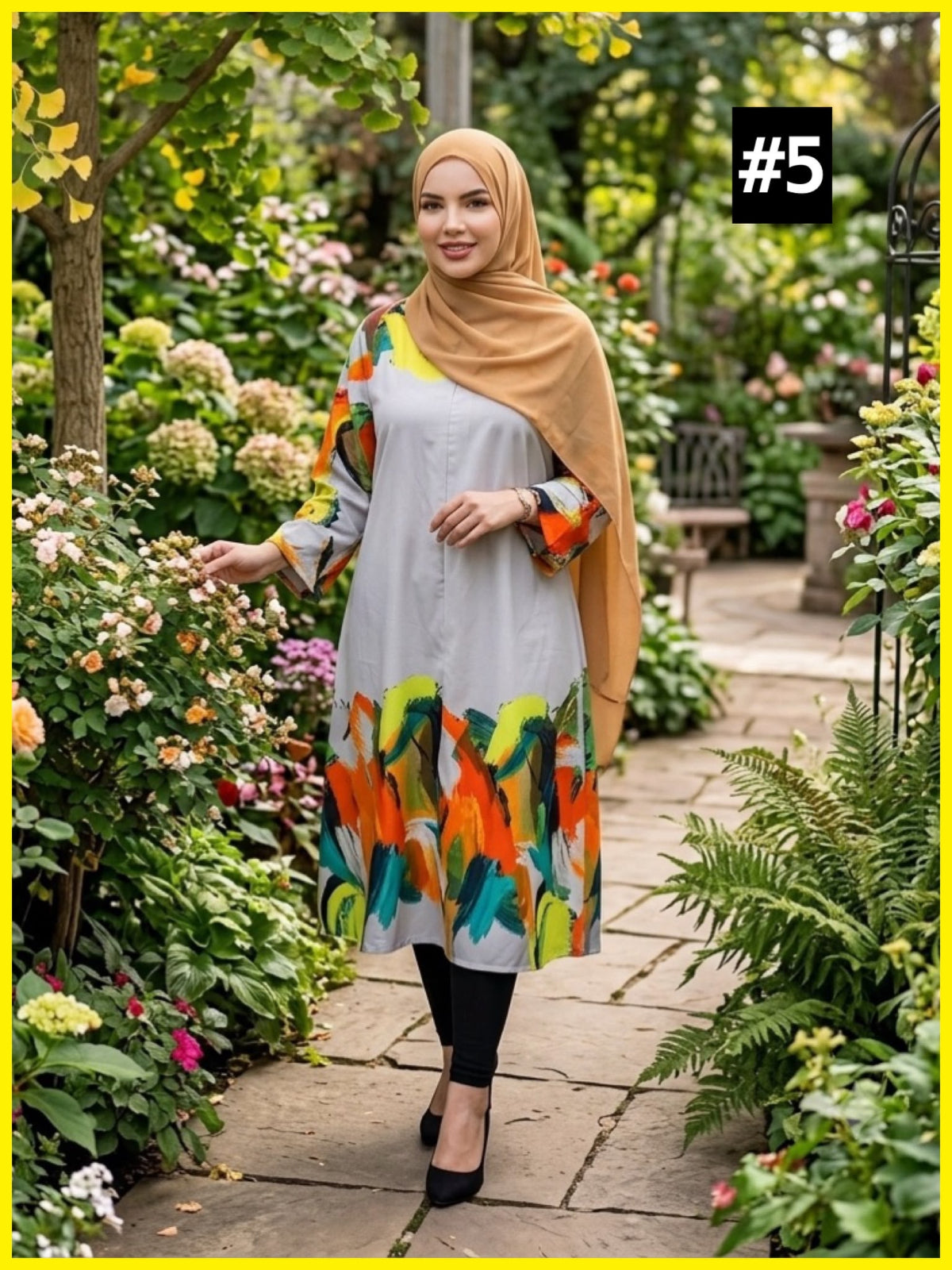 Exclusive Abstract Printed Dress (BLS_0726/002) (#230.KA)