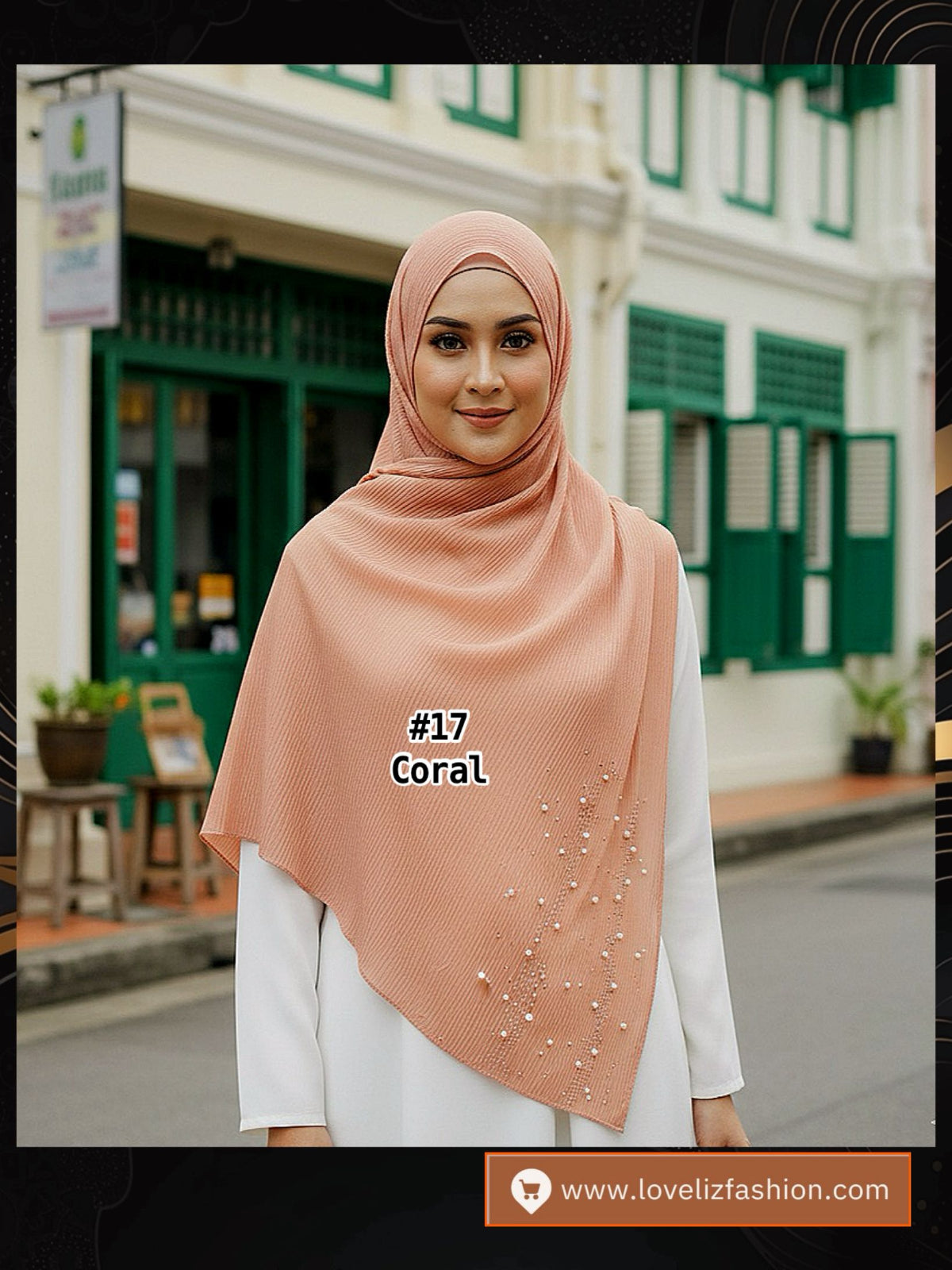 Shawl Chiffon Pleated Crush (SHL_0326/044)