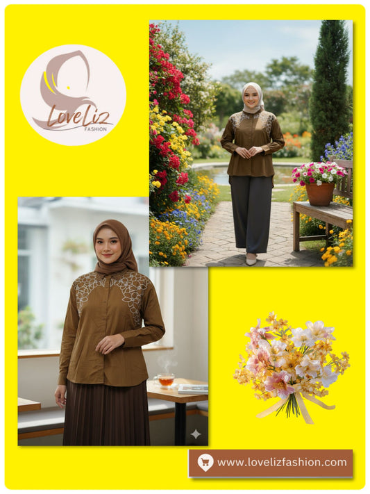 TOP Collar Embroidery Blouse (BLSE-1028) (#IDTA)