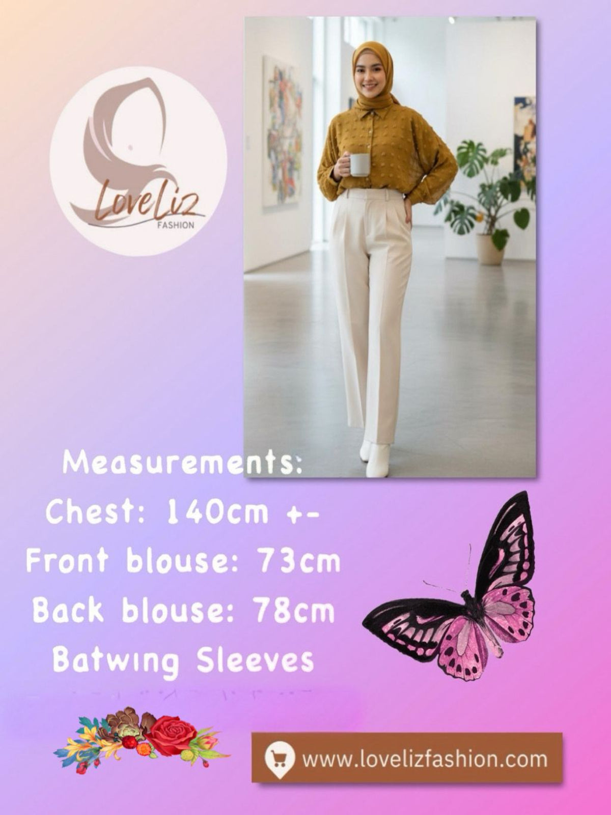 Top Plain Blouse (BLSE-1018) (P56KNG)
