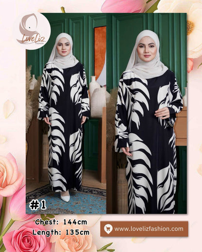 Long Printed Dress (LODR- 1007/3(C)) (#FFKNG)