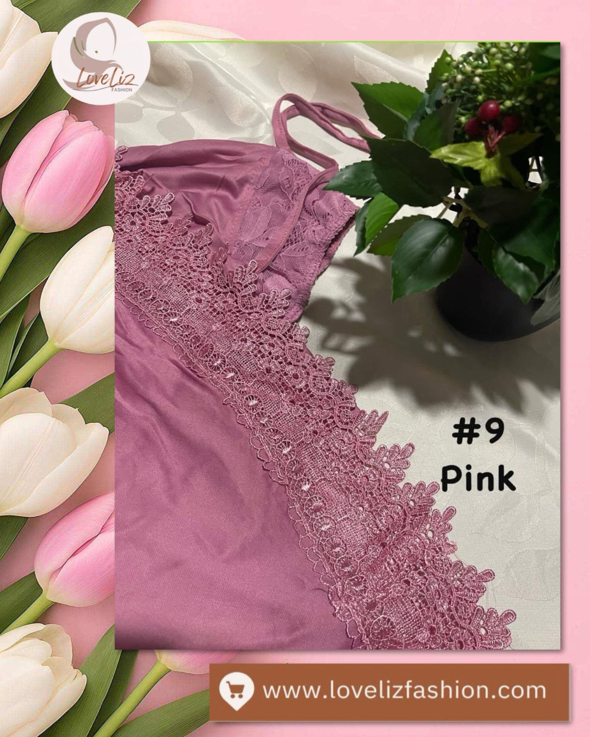 LoveLiz Fashion Single Lace Telekung (TLKG- 1002) (#ZC) – Feel the Connection! Comfort for Your Spiritual Journey