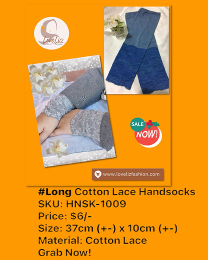 Long Cotton Lace Hand socks (HNSK- 1009)