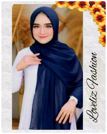 Shawl Chiffon with Ruffles (SHWL-1020)