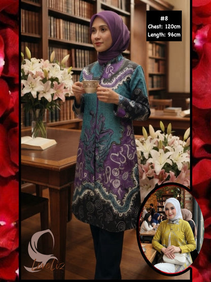 Batik Long Cardigan Styled Tunic (BADR_1026/006) (#ANIS)