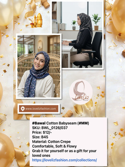 Cotton Crepe Bawal with Babyseam Finish (BWL_0126/037)