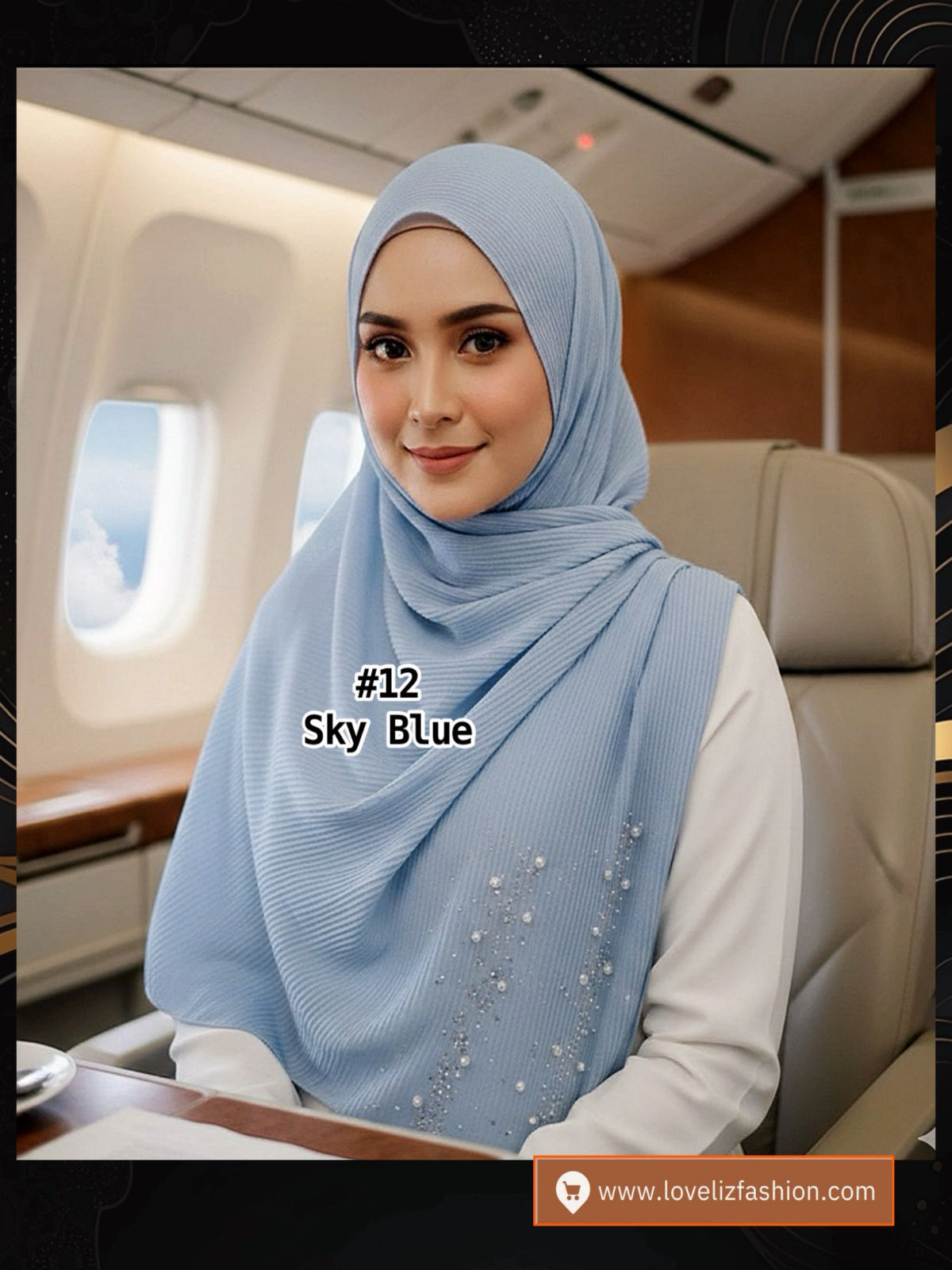 Shawl Chiffon Pleated Crush (SHL_0326/044)