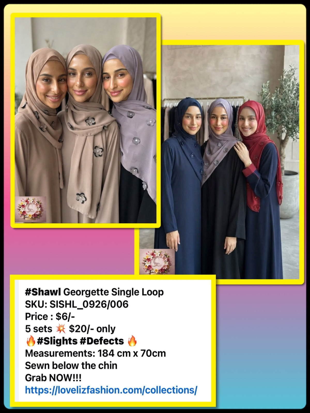 Shawl Georgette Single Loop (SISHL_0926/006)