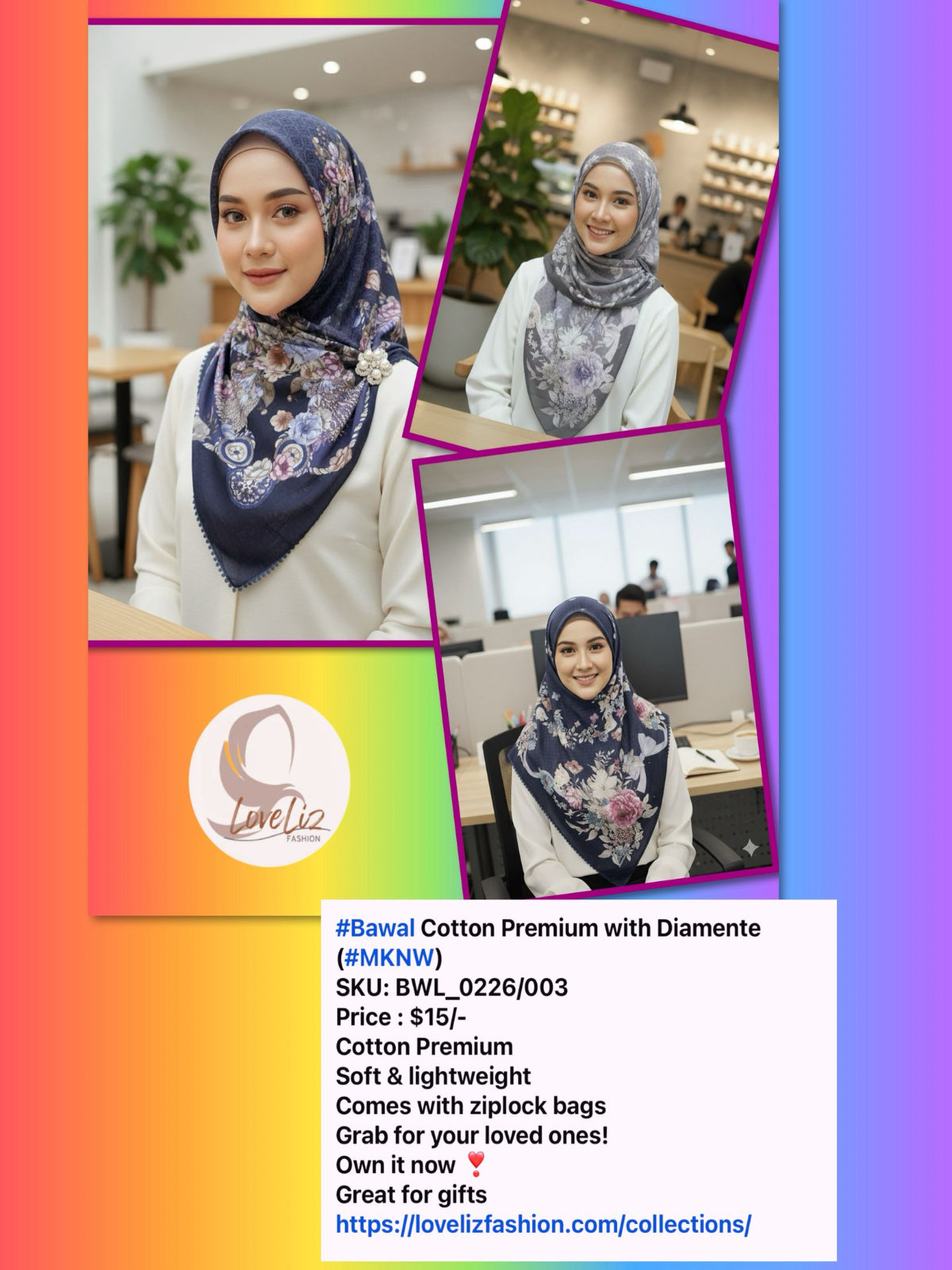 Premium Cotton Bawal with Diamante (BWL_0226/003)