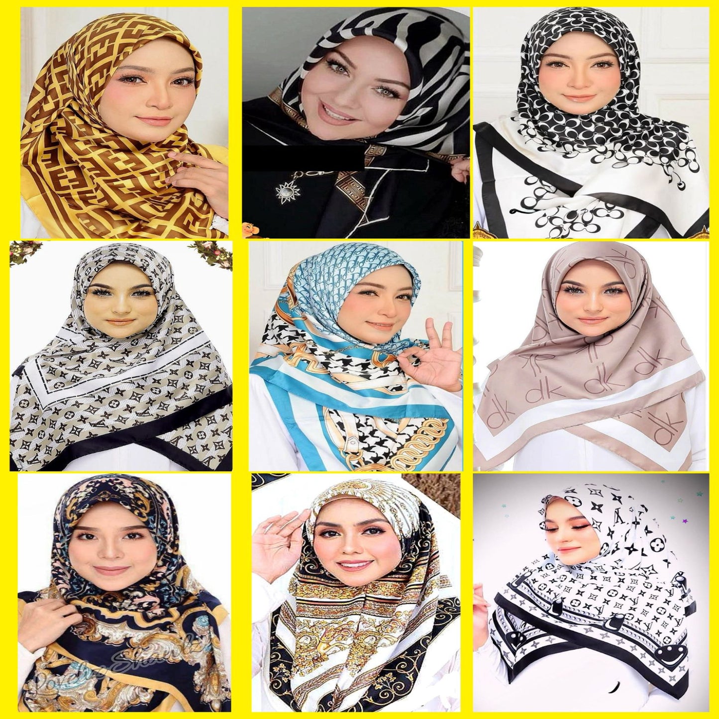 Bawal Satin Printed Chic & Elegant - Essentials Wear for Muslimah Woman’s Wardrobe