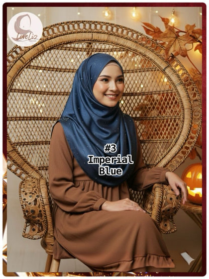 Shawl Satin Muna Diamonds (SHL_0326/065) (#ZSKN7) (🔥 2 pcs for $24/-🔥)