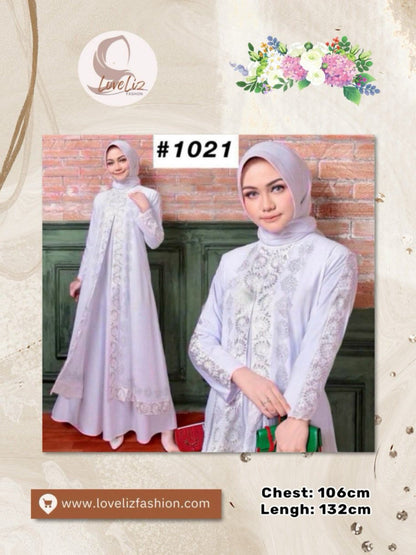 Exclusive Colored Turkish Abaya with Swarovski Embroidery (ABYA_0226/185-205) (SN 1021- 2183)