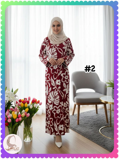 Long Printed Dress (LODR- 1007/3(B)) (#FFKNG)