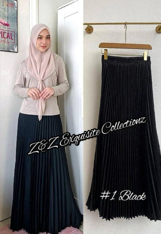 Versatile LoveLizFashion: The Pleated Skirt: The Pleated Skirt model 1 (#102KNG)– A Must-Have for Every Modern Muslimah Women