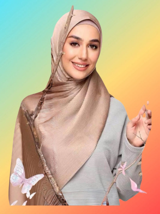 Shawl Muna Half Pleated (SHL_0326/042(A))